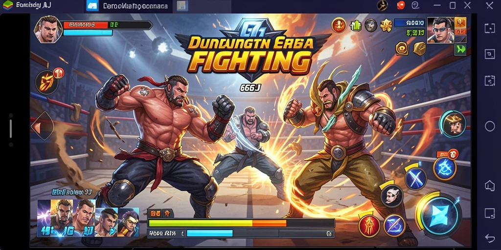 Tampilan gameplay 666J yang penuh aksi pertarungan.