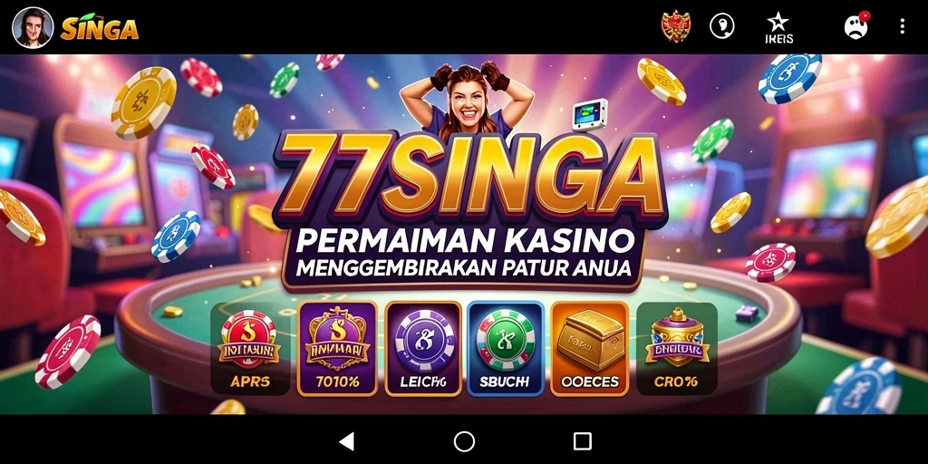 Gambaran menarik dari gameplay 77SINGA yang penuh aksi kasino.