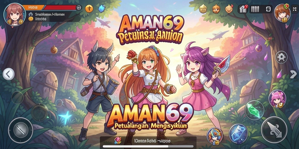 Gameplay seru dan karakter anime yang menawan dalam AMAN69.