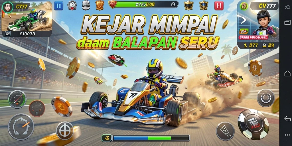 Gameplay mendebarkan dalam balapan cepat CV777.