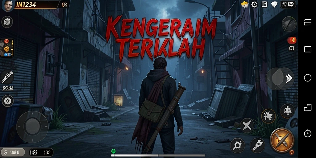 Screenshot menampilkan adegan menegangkan dari gameplay IN1234 yang penuh kengerian.