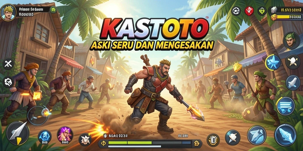 Tangkapan layar KASTOTO menampilkan aksi seru dengan grafis menawan.