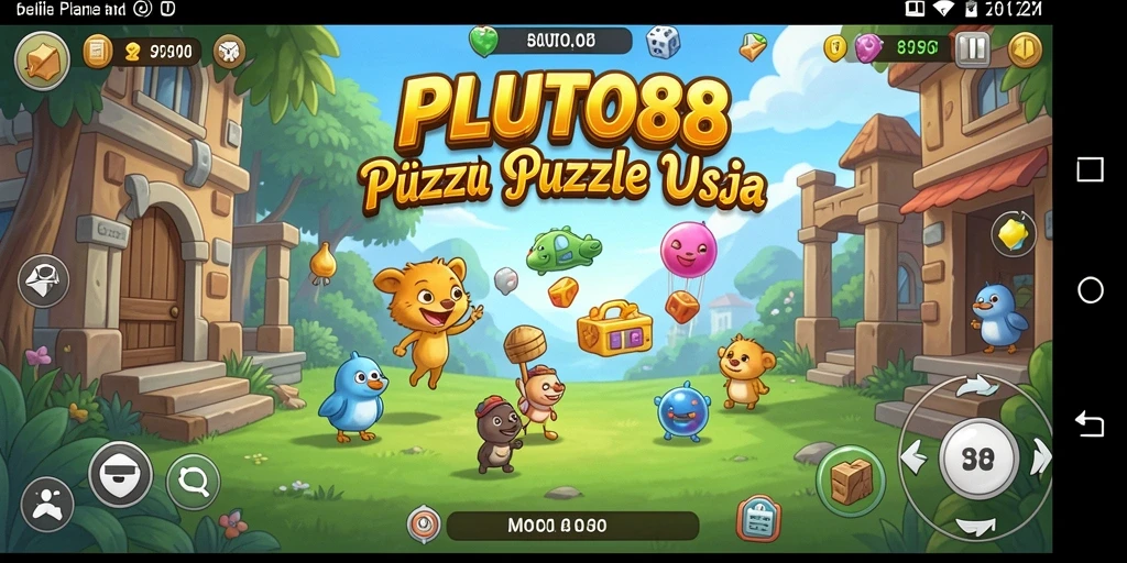 Tampilan gameplay seru dari PLUTO88 dalam tantangan puzzle.