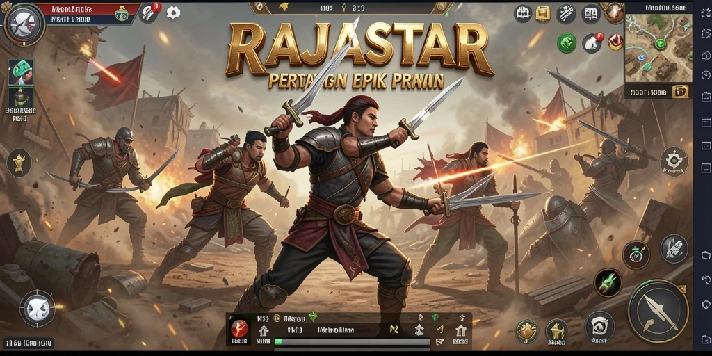 Tampilan aksi epik dari pertarungan di RAJASTAR