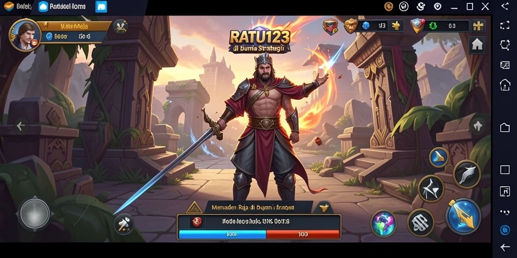 Tampilan gameplay menampilkan strategi membangun kerajaan di RATU123.