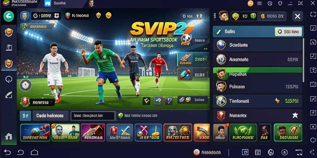 Tangkapan layar menampilkan antarmuka taruhan olahraga yang menarik di SVIP2.