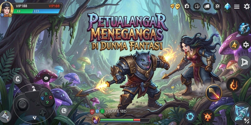 Screenshot utama menampilkan aksi seru dari gameplay petualangan VIP188.